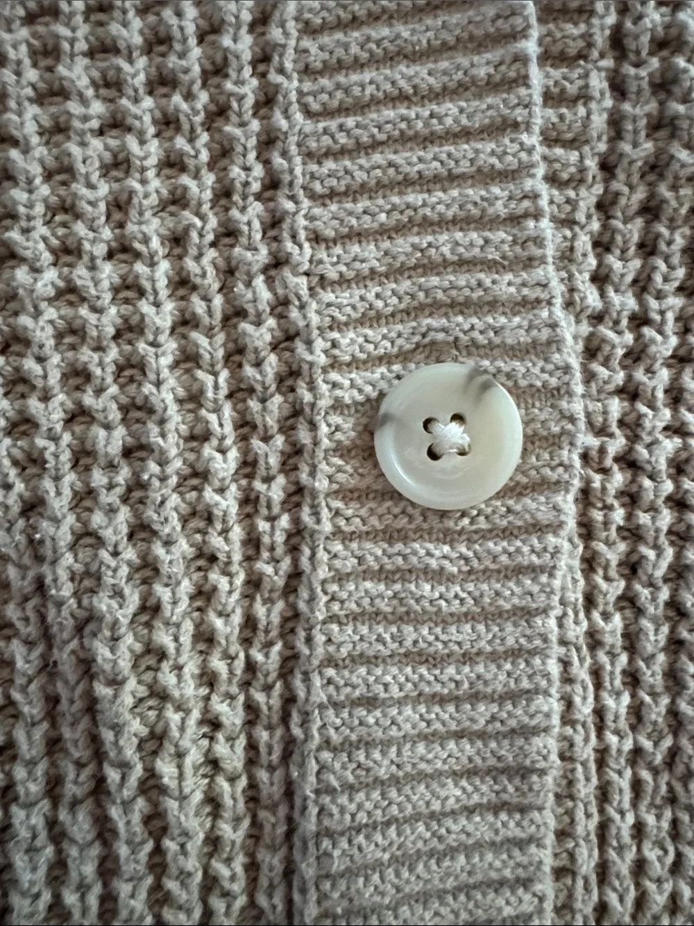 Cat & Jack Taupe Cropped V-Neck Button Cardigan Girls Size Medium 8 Years Old